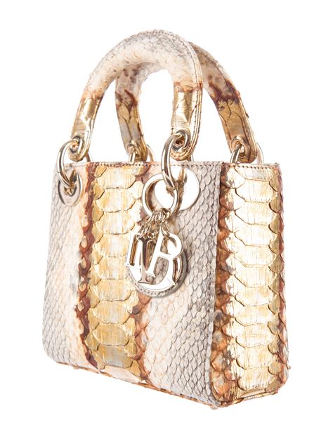 lady dior mini python bag